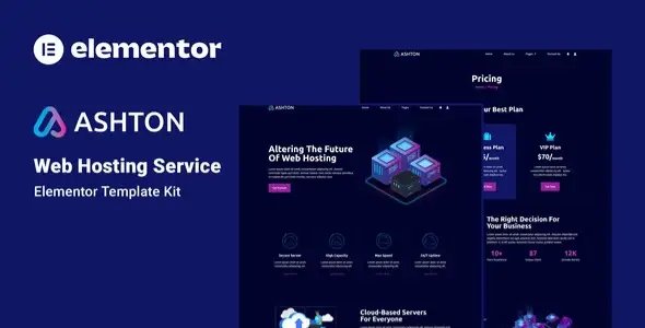 Ashton – Web hosting Elementor Template Kit